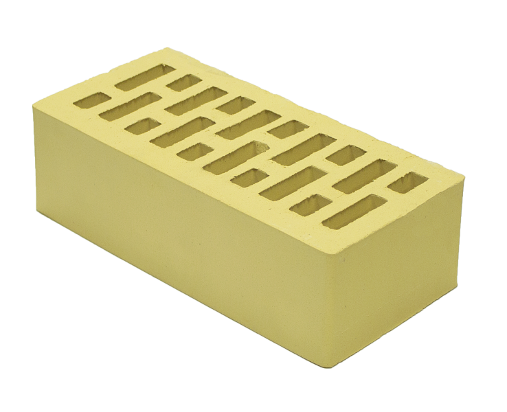 Облицовочный пустотелый, М-200,120x250x88, желтый, Тербунский гончар КЗ