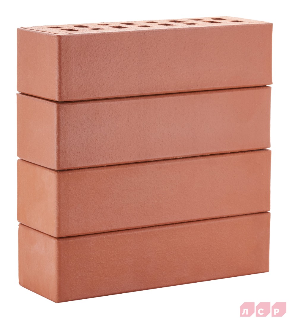 Клинкер фасадный красный "Лондон" ЛСР Классика, поверхность гладкая