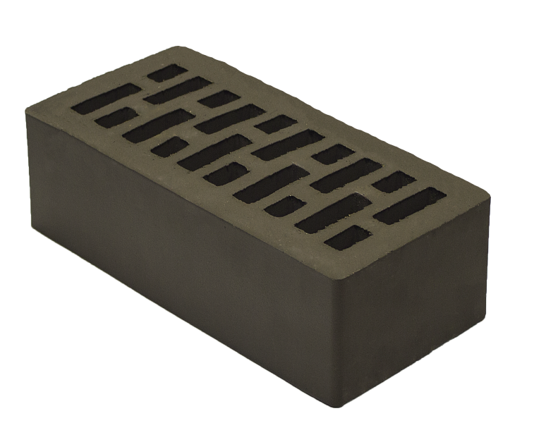 Облицовочный пустотелый, М-200,120x250x88, черный, Тербунский гончар КЗ